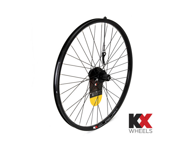 KX Wheels MTB 26" Doublewall Q/R Cassette Wheel Disc Brake (Rear) BLACK click to zoom image