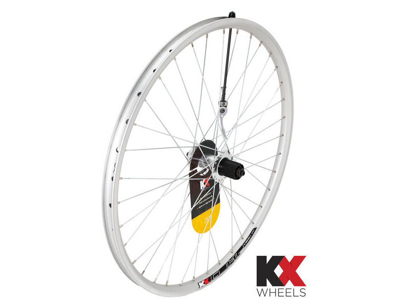 KX Wheels MTB 26" Doublewall Q/R Cassette Wheel Disc Brake (Rear) SILVER click to zoom image