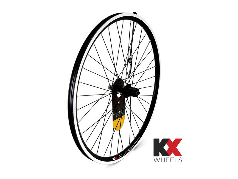 KX Wheels MTB 26" Doublewall Q/R Cassette Wheel Rim Brake (Rear) BLACK click to zoom image