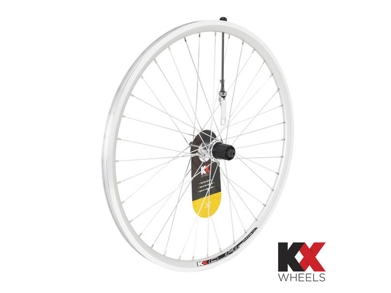 KX Wheels MTB 26" Doublewall Q/R Cassette Wheel Rim Brake (Rear) SILVER click to zoom image