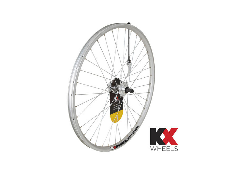 KX Wheels MTB 26" Doublewall Q/R Screw On Wheel Disc Brake (Rear) SILVER click to zoom image
