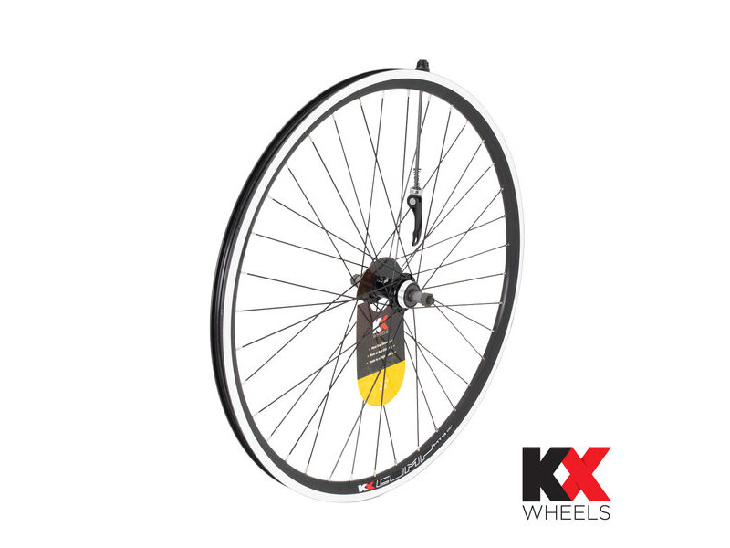 KX Wheels MTB 26" Doublewall Q/R Screw On Wheel Rim Brake (Rear) BLACK click to zoom image