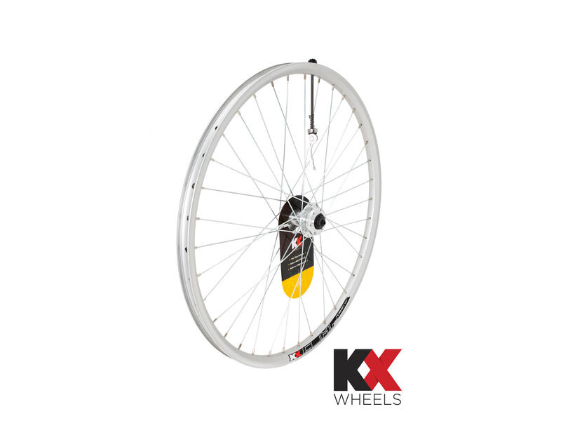 KX Wheels MTB 26" Doublewall Q/R Wheel Disc Brake (Front) SILVER click to zoom image