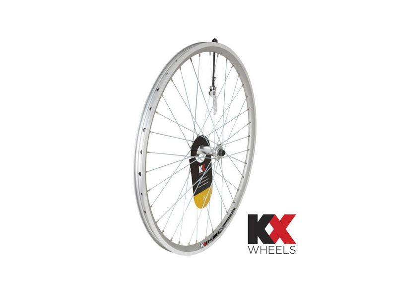 KX Wheels MTB 26" Doublewall Q/R Wheel Rim Brake (Front) SILVER click to zoom image