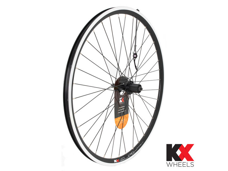 KX Wheels MTB 27.5" 650B Doublewall Q/R Cassette Wheel Rim Brake in Black (Rear) click to zoom image