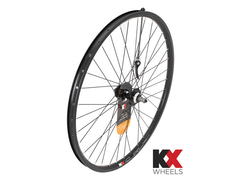KX Wheels MTB 27.5" 650B Doublewall Q/R Screw On Wheel Disc Brake in Black (Rear) click to zoom image
