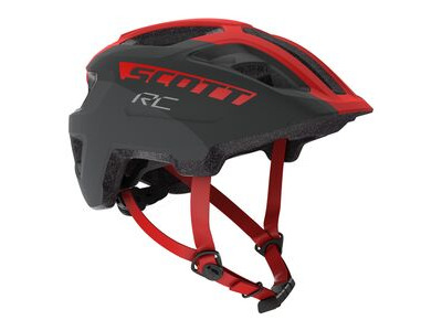 SCOTT SPUNTO YOUTH SIZE CYCLE HELMET 50-56cm grey/red  click to zoom image