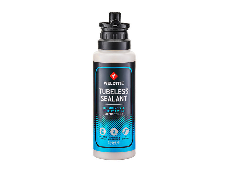 WELDTITE Tubeless Tyre Sealant Ideal for Tubeless ready conversions, seals holes up to 6mm 240ml click to zoom image