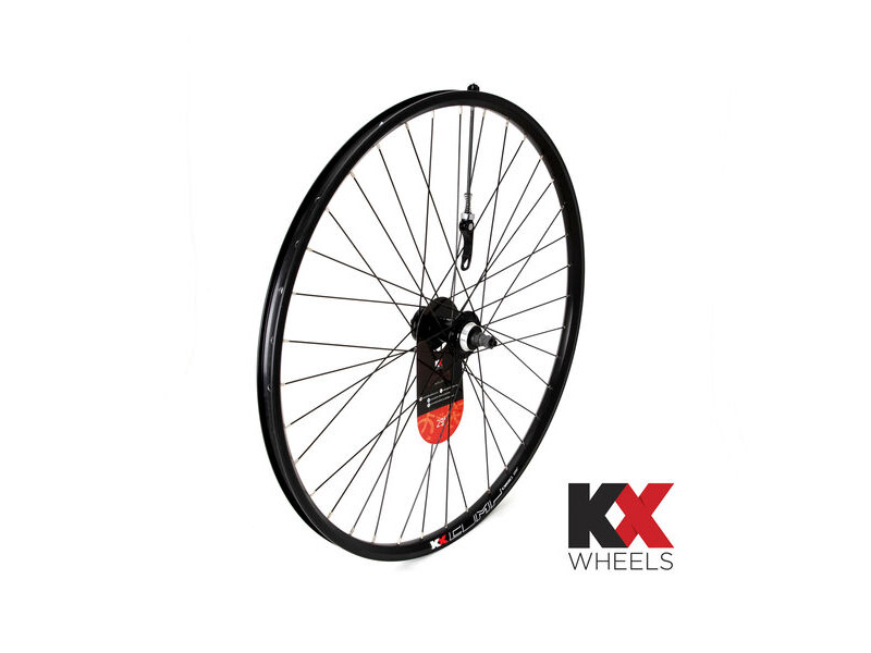 KX Wheels MTB 29" 29er Doublewall Q/R Screw On Wheel Disc Brake in Black (Rear) click to zoom image