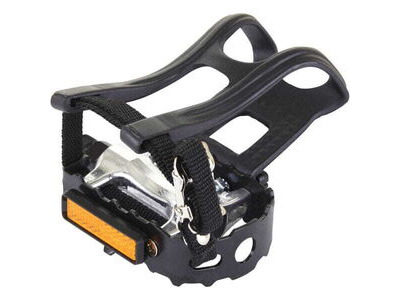 M PART Essential Alloy pedals including toe clips and straps, 9/16 inch thread