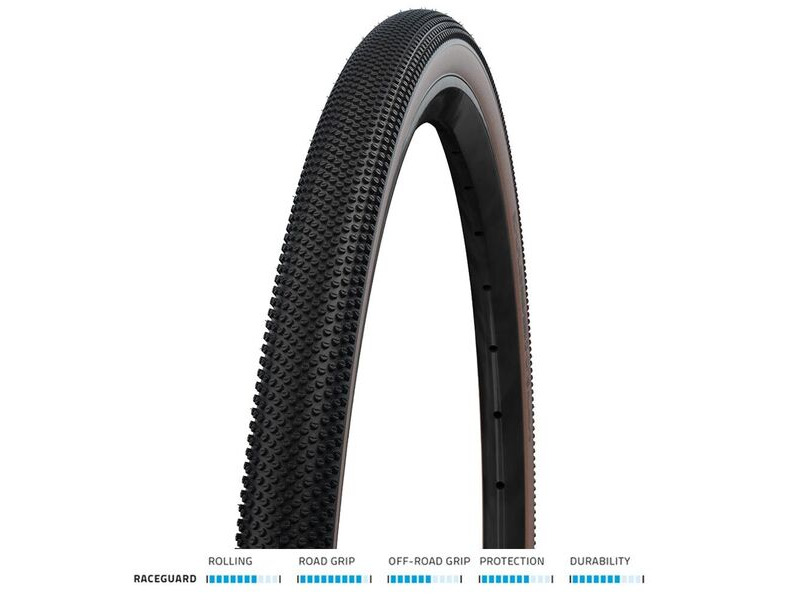 SCHWALBE G-One Allround Perf RaceGuard TLE 700x45c Fold Brnz click to zoom image