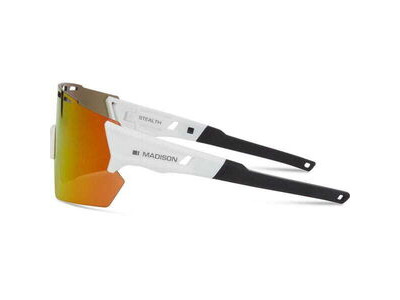 MADISON Stealth Glasses - 3 pack - gloss white / fire mirror / amber & clear lens click to zoom image